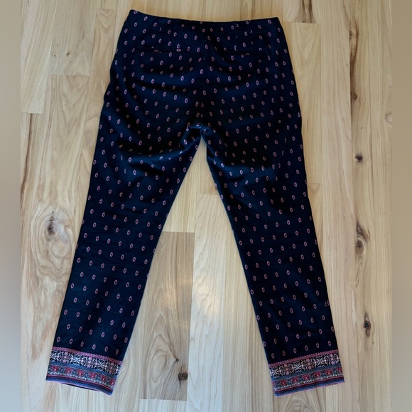 J. Jill Stretch Tribal Border Print Ankle Pants Women’s Size 10 - Picture 5 of 10